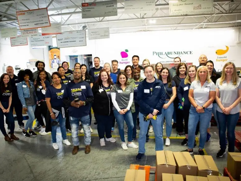 Team Freedom Cares team at Philabundance