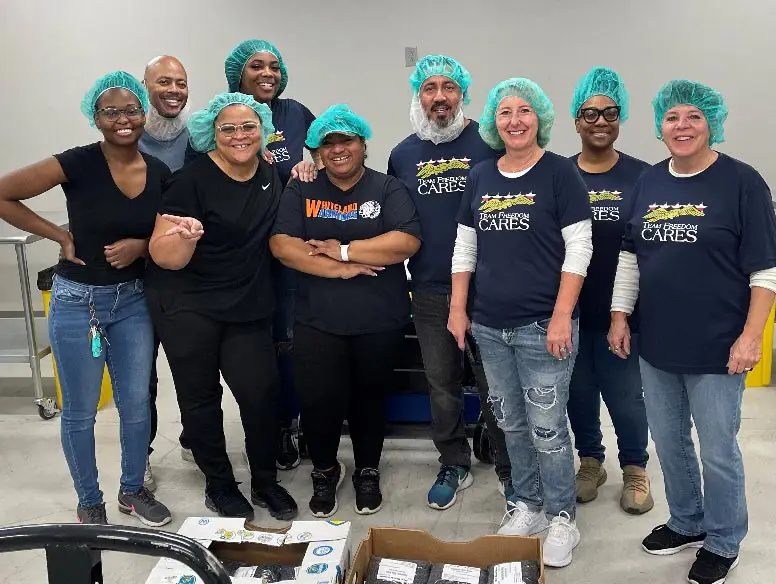 Team Freedom Cares team at Philabundance